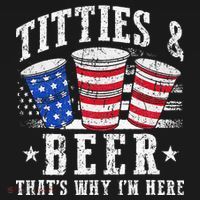 Titties & Beer Thats Why Im Here Red White And Blue Shots Toddler Hoodie thumb 2