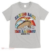 Taking Back The Rainbow Christian Jesus Rainbow Ship T-Shirt thumb 0