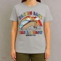 Taking Back The Rainbow Christian Jesus Rainbow Ship T-Shirt thumb 4