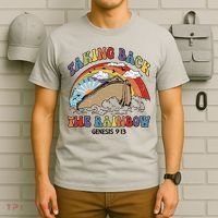 Taking Back The Rainbow Christian Jesus Rainbow Ship T-Shirt thumb 6