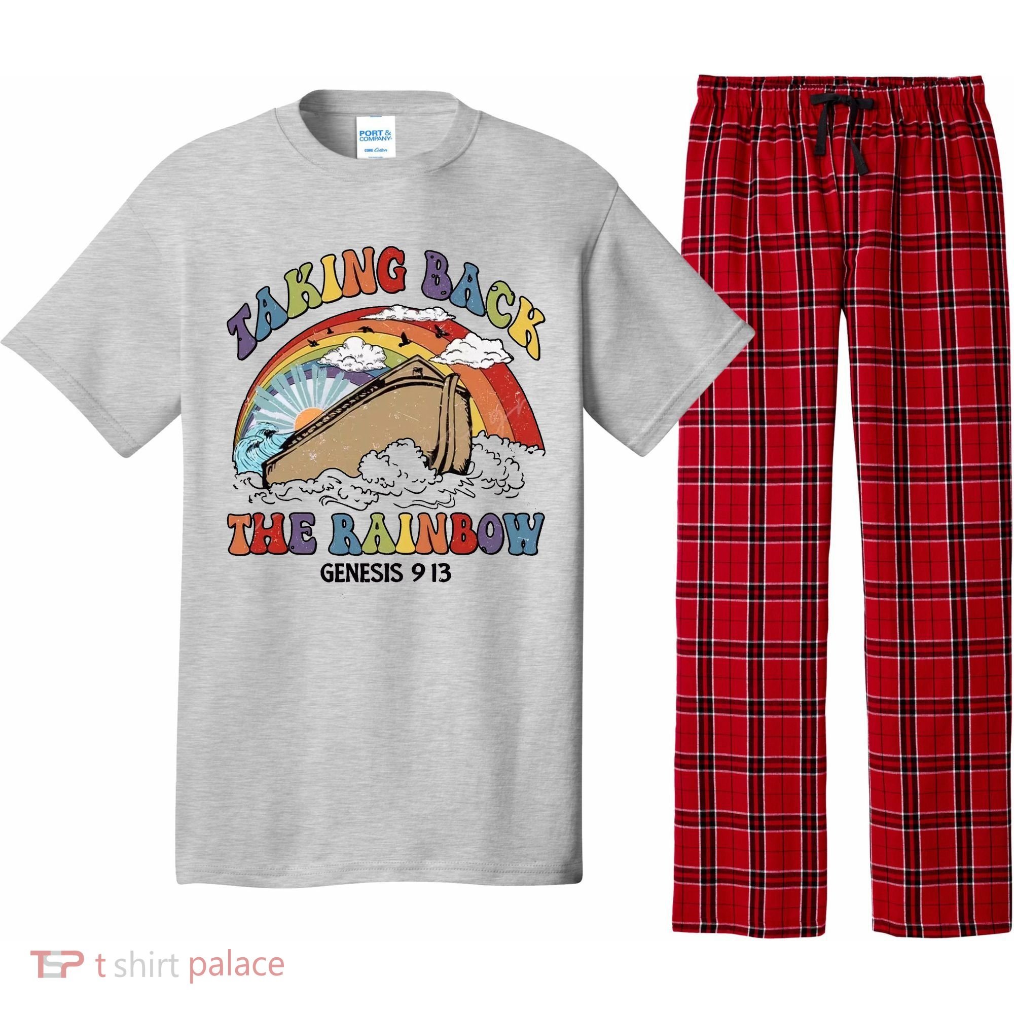 Taking Back The Rainbow Christian Jesus Rainbow Ship Pajama Set