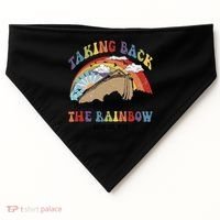 Taking Back The Rainbow Christian Jesus Rainbow Ship USA-Made Doggie Bandana thumb 0