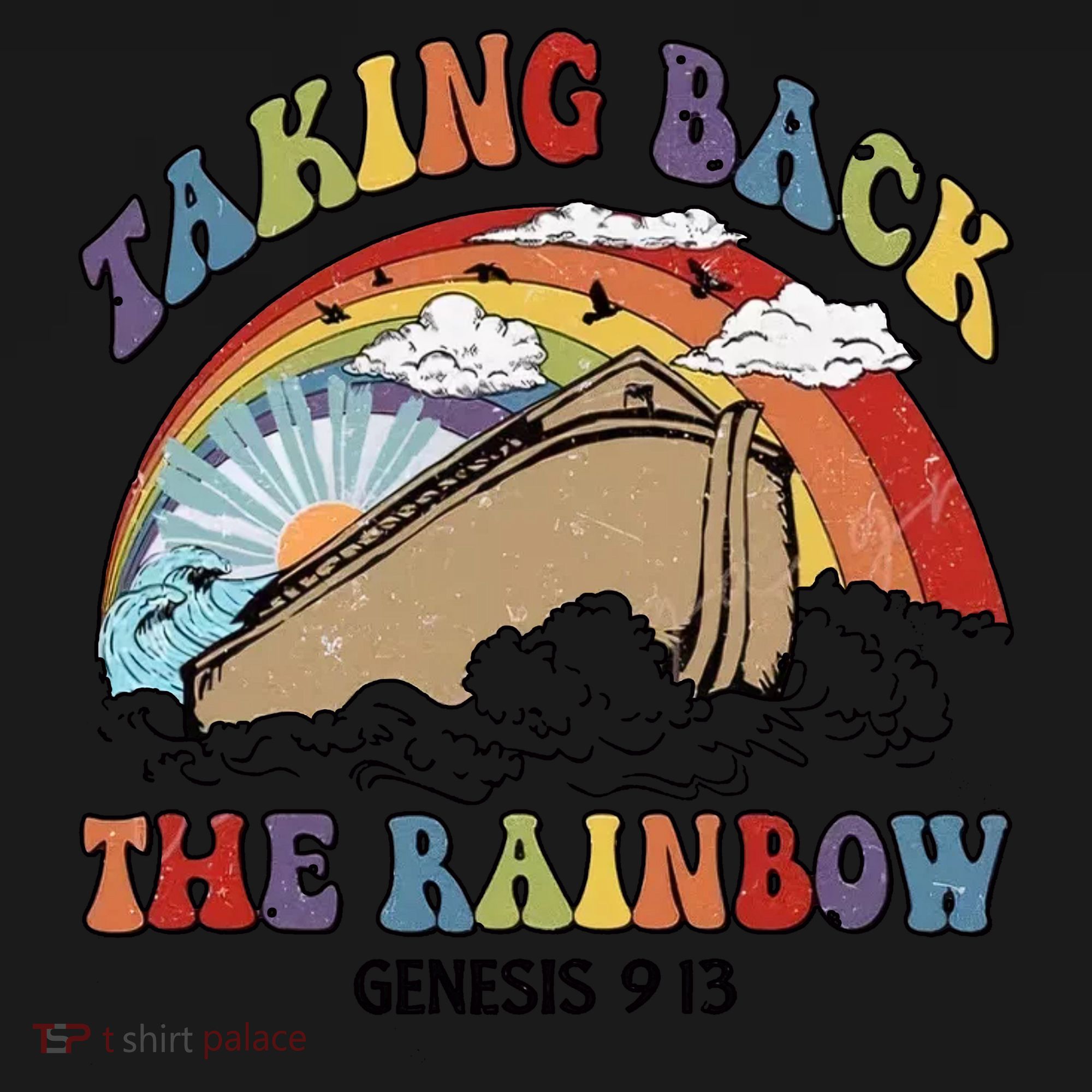 Taking Back The Rainbow Christian Jesus Rainbow Ship Hoodie