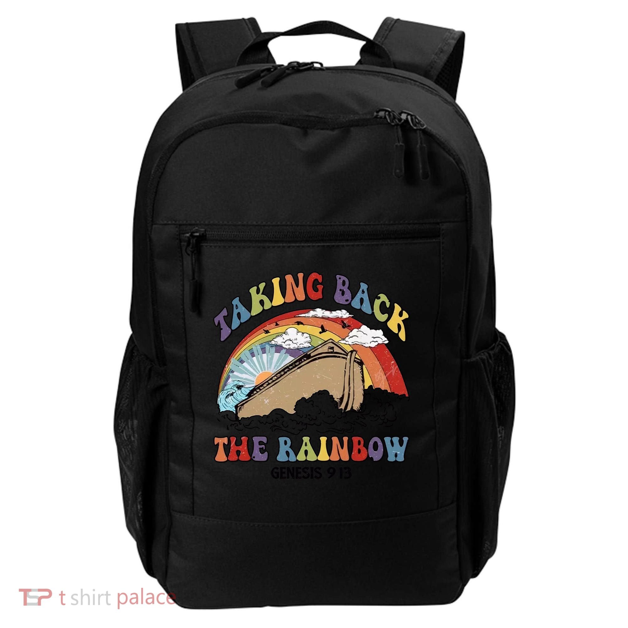 Taking Back The Rainbow Christian Jesus Rainbow Ship Backpack