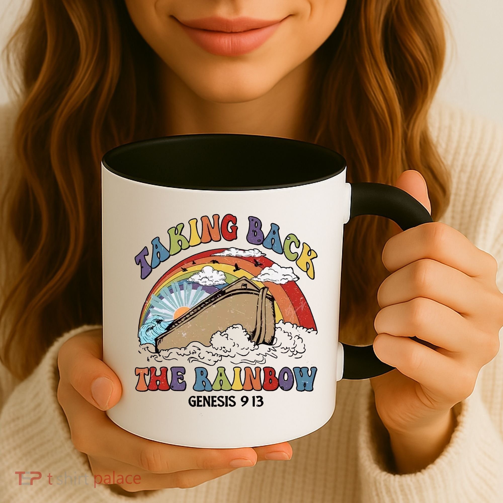 Taking Back The Rainbow Christian Jesus Rainbow Ship Coffee Mug