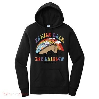 Taking Back The Rainbow Christian Jesus Rainbow Ship Women's Hoodie