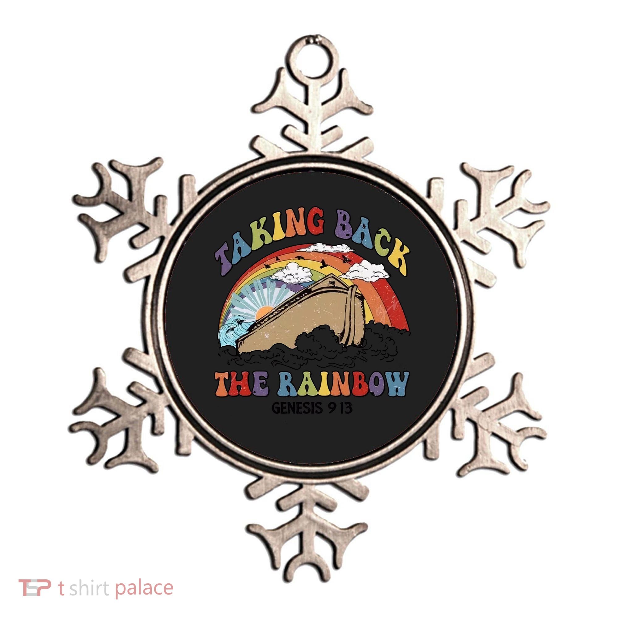 Taking Back The Rainbow Christian Jesus Rainbow Ship Ornament