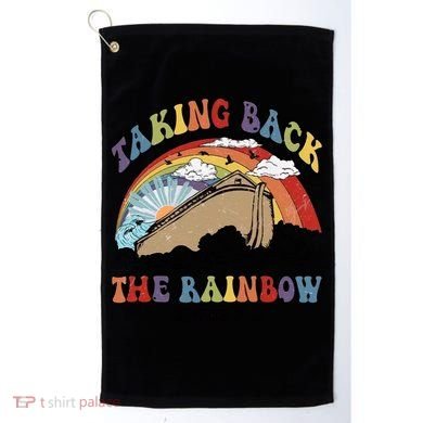Taking Back The Rainbow Christian Jesus Rainbow Ship Golf Towel