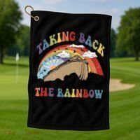Taking Back The Rainbow Christian Jesus Rainbow Ship Golf Towel thumb 1
