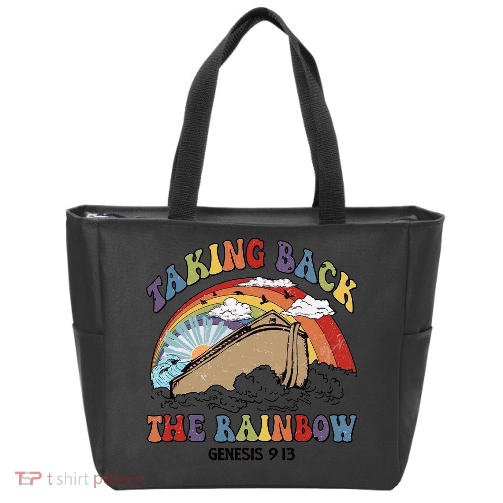 Taking Back The Rainbow Christian Jesus Rainbow Ship Tote Bag
