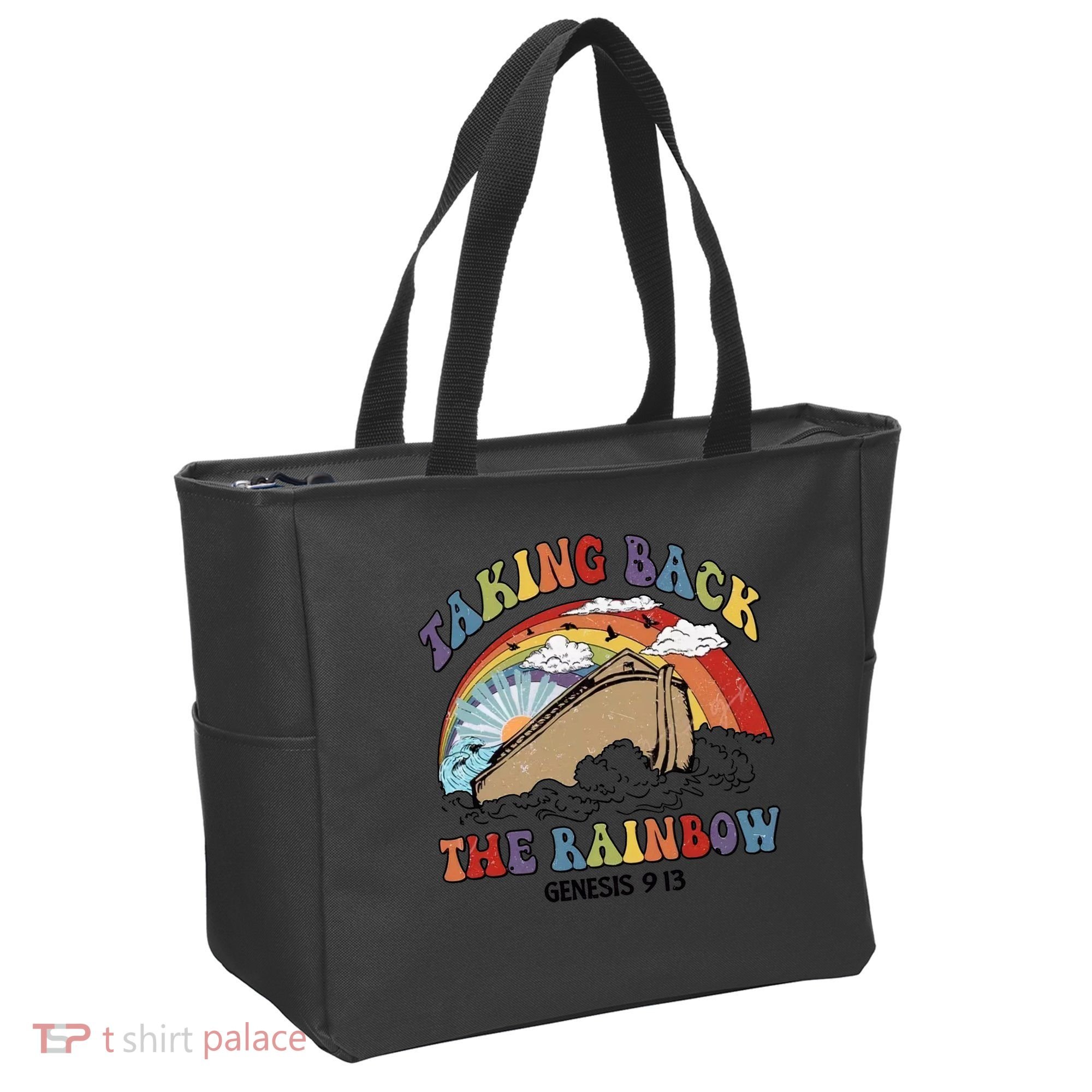 Taking Back The Rainbow Christian Jesus Rainbow Ship Tote Bag