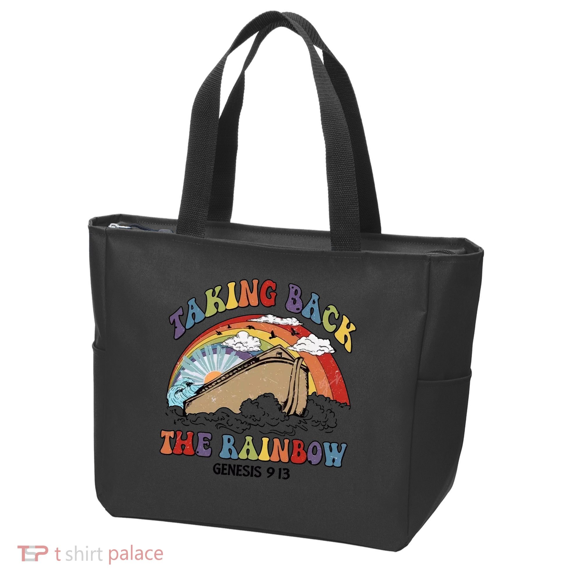 Taking Back The Rainbow Christian Jesus Rainbow Ship Tote Bag