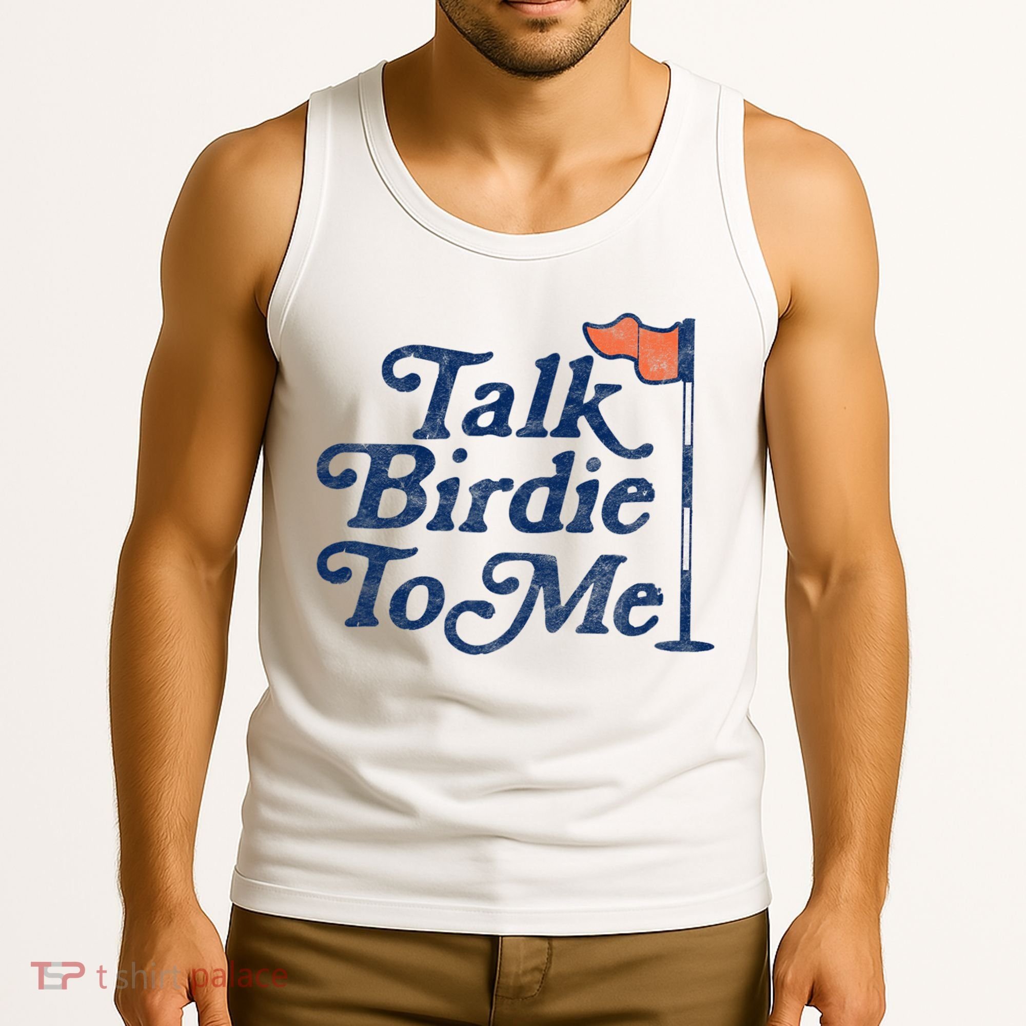 Talk Birdie To Me Funny Golfer Dad Fathers Day Golf Tank Top
