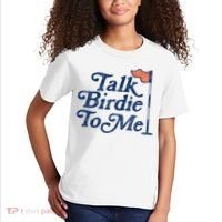 Talk Birdie To Me Funny Golfer Dad Fathers Day Golf Kids T-Shirt thumb 2