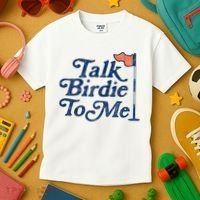 Talk Birdie To Me Funny Golfer Dad Fathers Day Golf Kids T-Shirt thumb 3