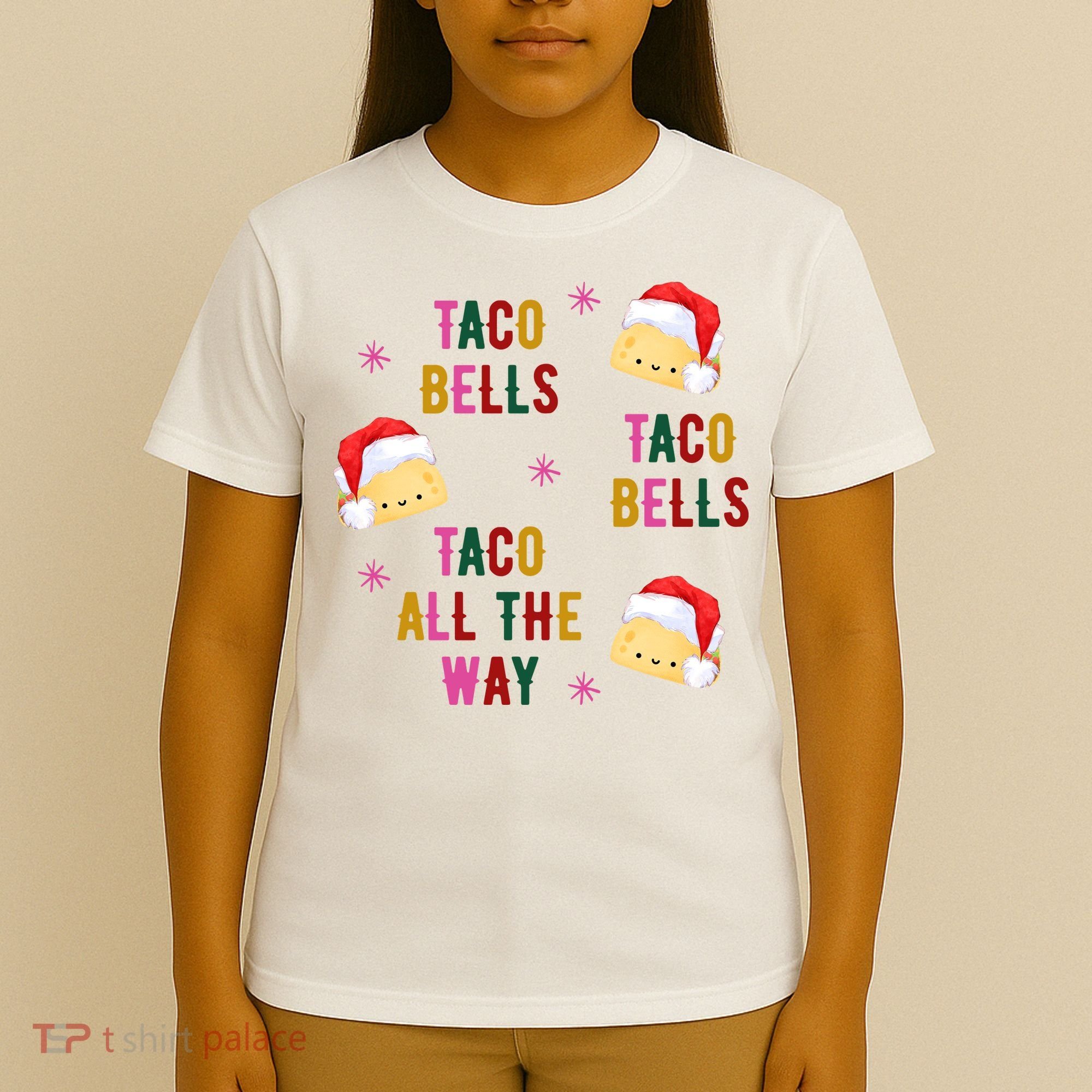 Taco Bells Taco All The Way Funny Christmas T-Shirt