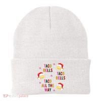 Taco Bells Taco All The Way Funny Christmas Beanie thumb 0