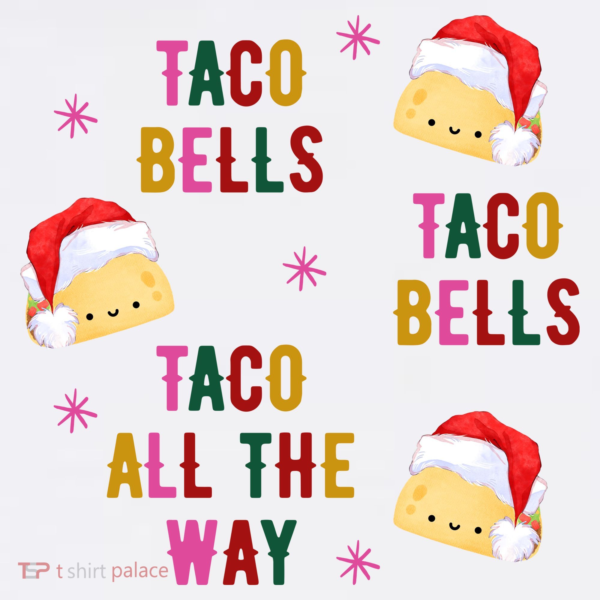 Taco Bells Taco All The Way Funny Christmas Women's Hoodie