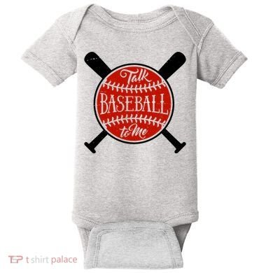 Talk Baseball To Me Baby Bodysuit
