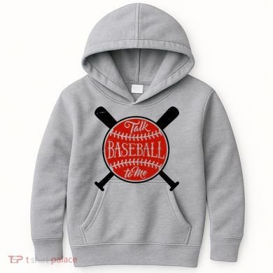 Talk Baseball To Me Kids Hoodie