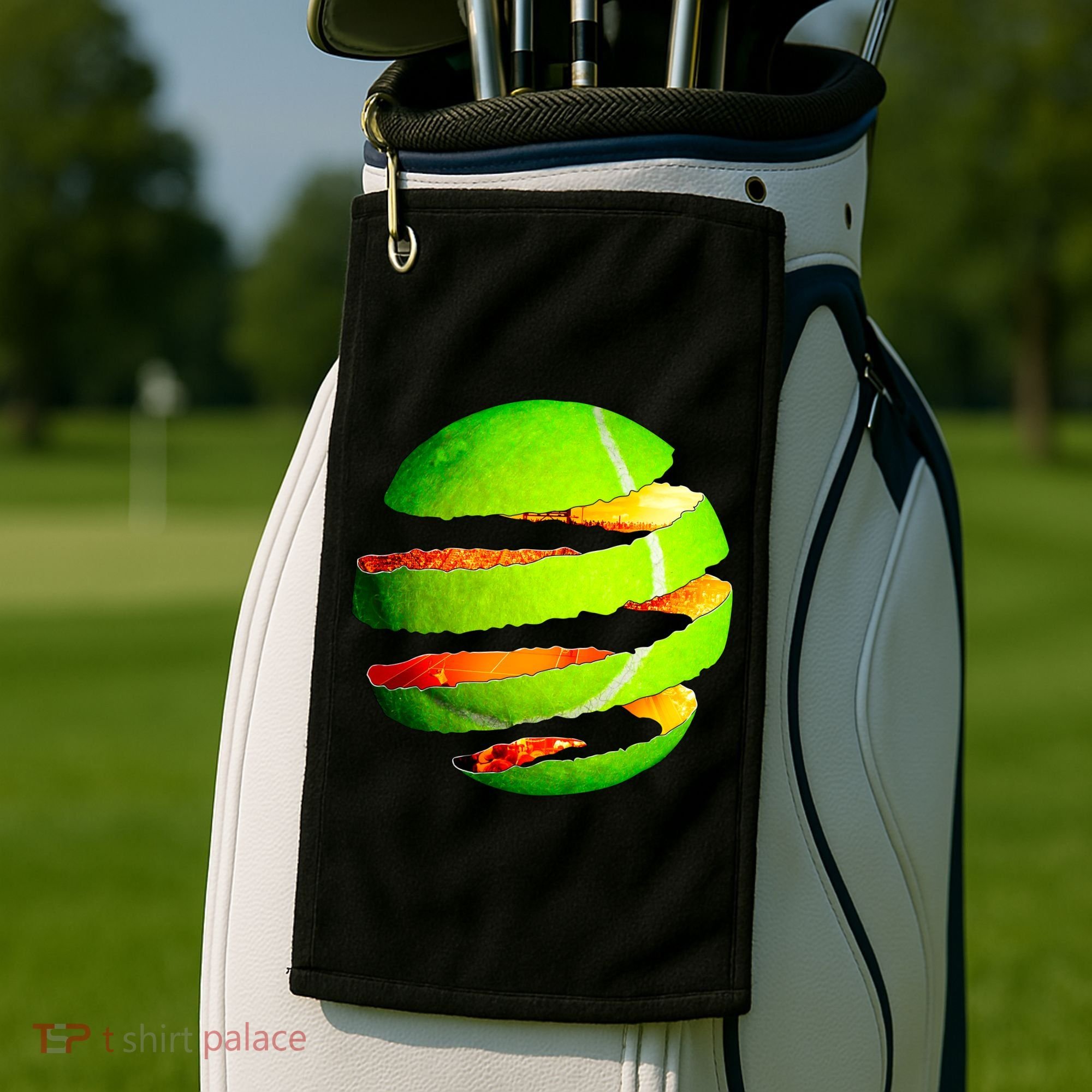 Tennis Ball Tear Golf Towel