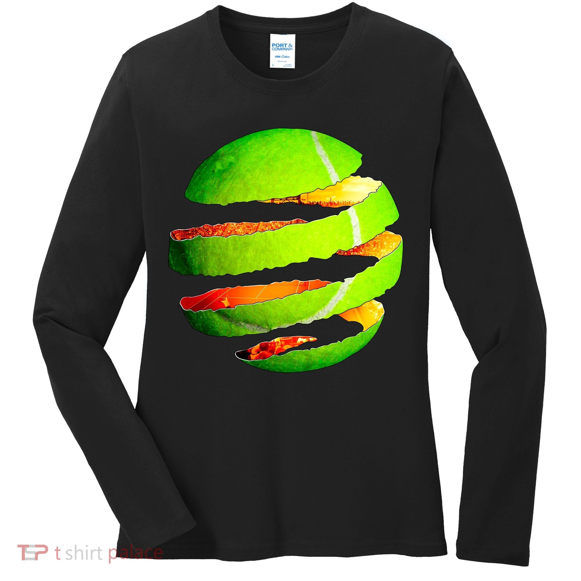 Tennis Ball Tear Women's Long Sleeve Shirt