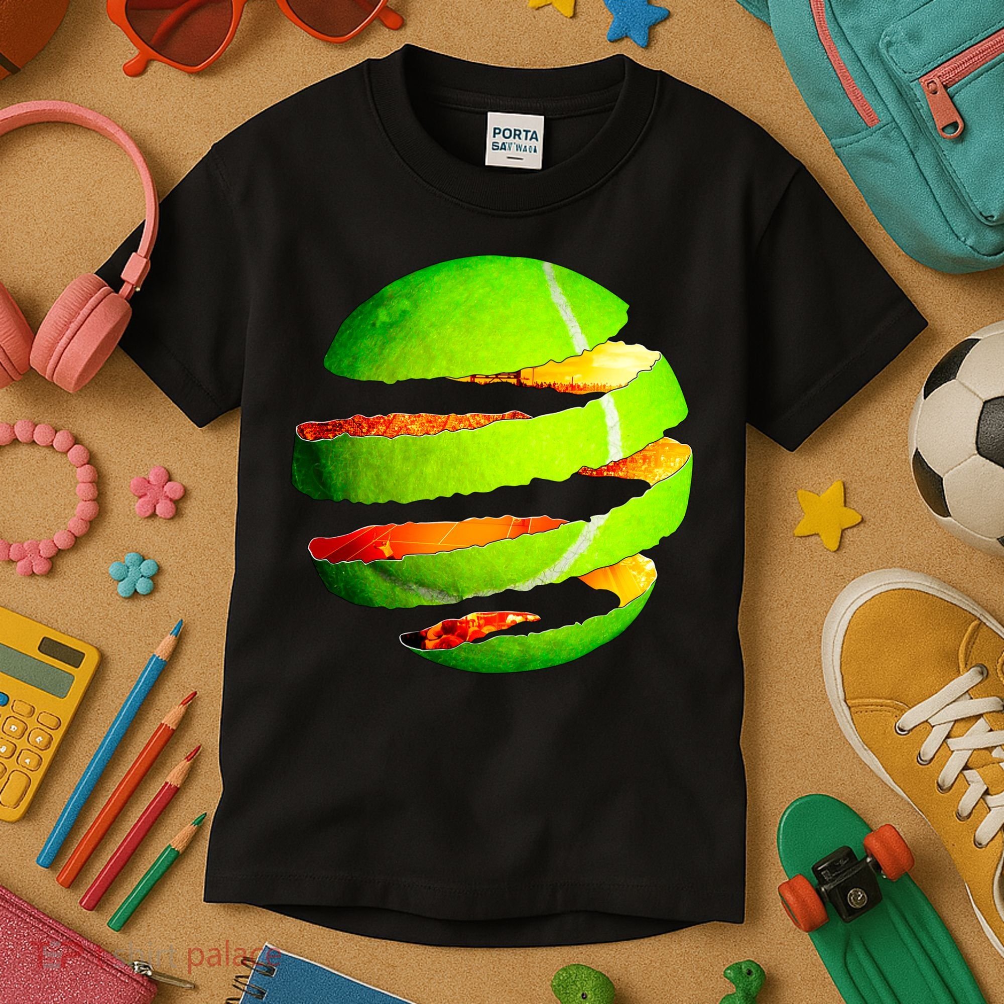 Tennis Ball Tear Kids T-Shirt
