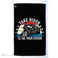 Take Biden To The Train Station Yellowstone Golf Towel thumb 0