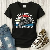 Take Biden To The Train Station Yellowstone Women's T-Shirt thumb 3