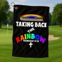 Taking Back The RainbowArk Encounter Inspired Golf Towel thumb 1