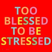Too Blessed To Be Stressed Santa Hat thumb 1