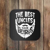 The Best Uncles Have Beards Shirt Funny Uncle Beard Gift Coaster thumb 0