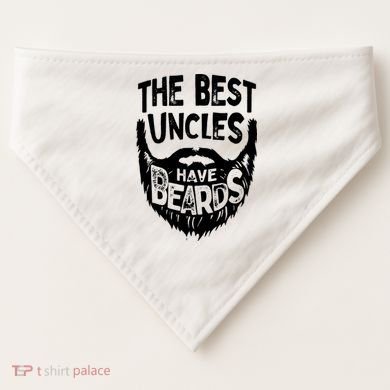 The Best Uncles Have Beards Shirt Funny Uncle Beard Gift USA-Made Doggie Bandana