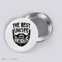 The Best Uncles Have Beards Shirt Funny Uncle Beard Gift Button thumb 0