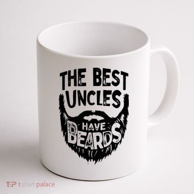 The Best Uncles Have Beards Shirt Funny Uncle Beard Gift Coffee Mug back
