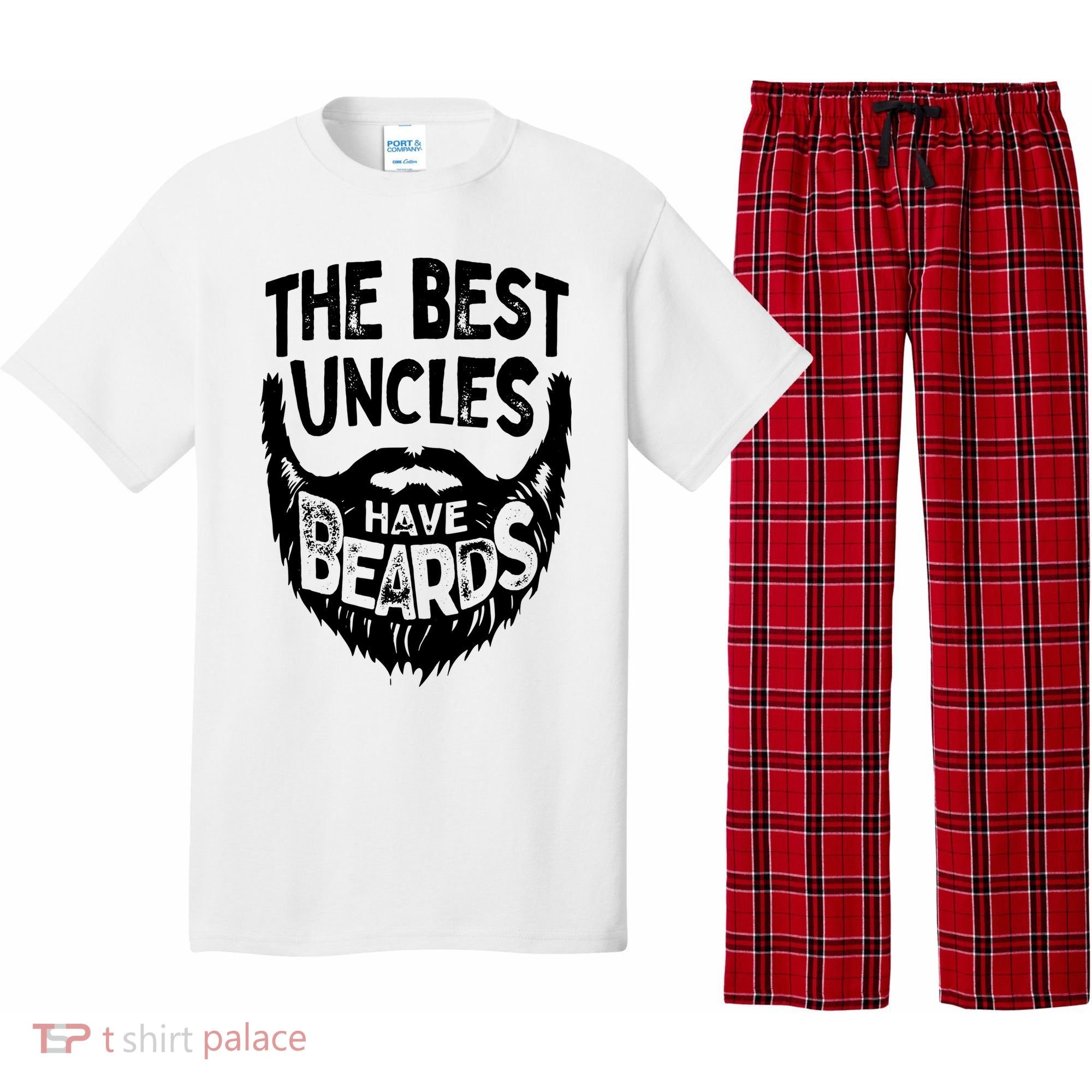 The Best Uncles Have Beards Shirt Funny Uncle Beard Gift Pajama Set