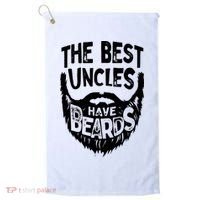 The Best Uncles Have Beards Shirt Funny Uncle Beard Gift Golf Towel thumb 0
