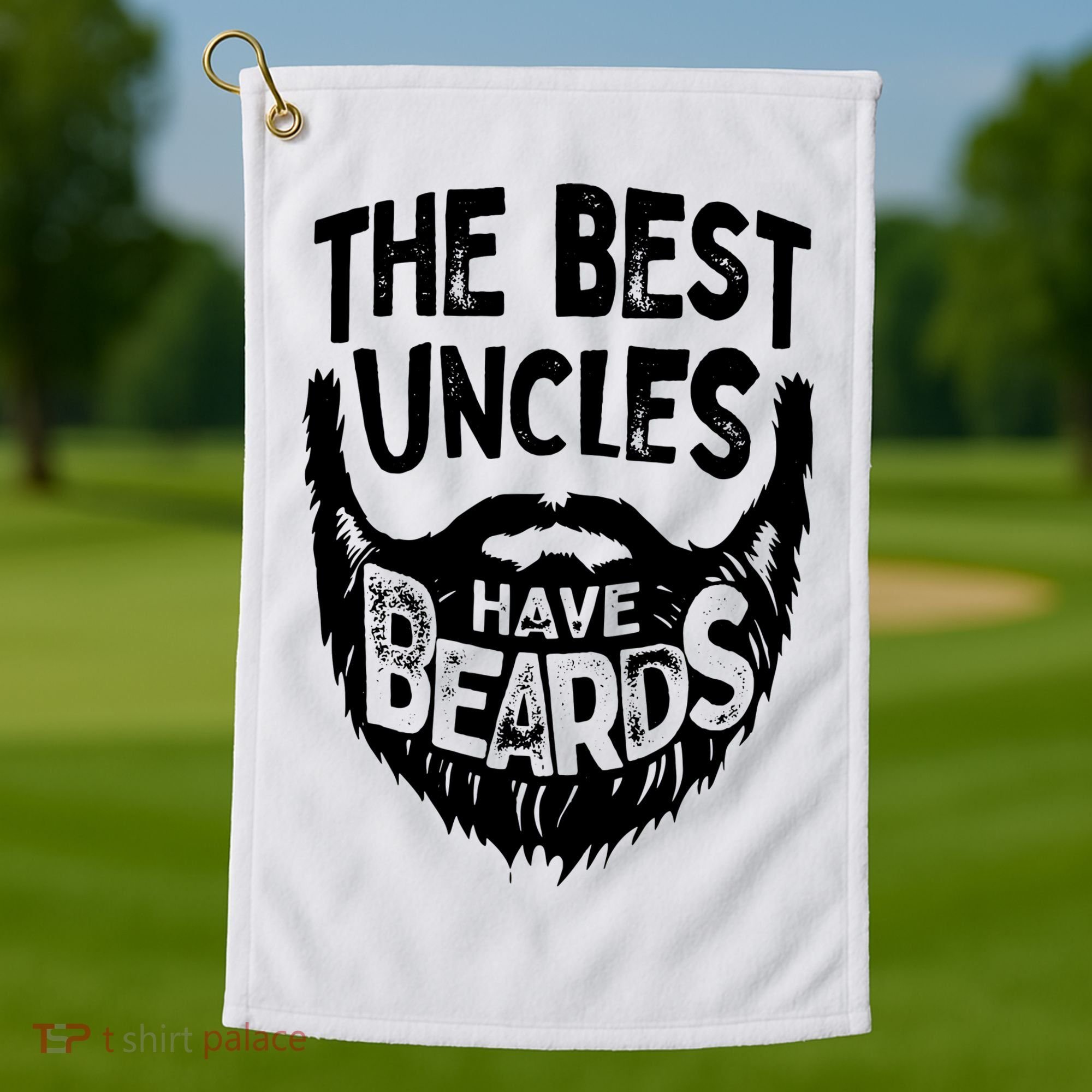 The Best Uncles Have Beards Shirt Funny Uncle Beard Gift Golf Towel