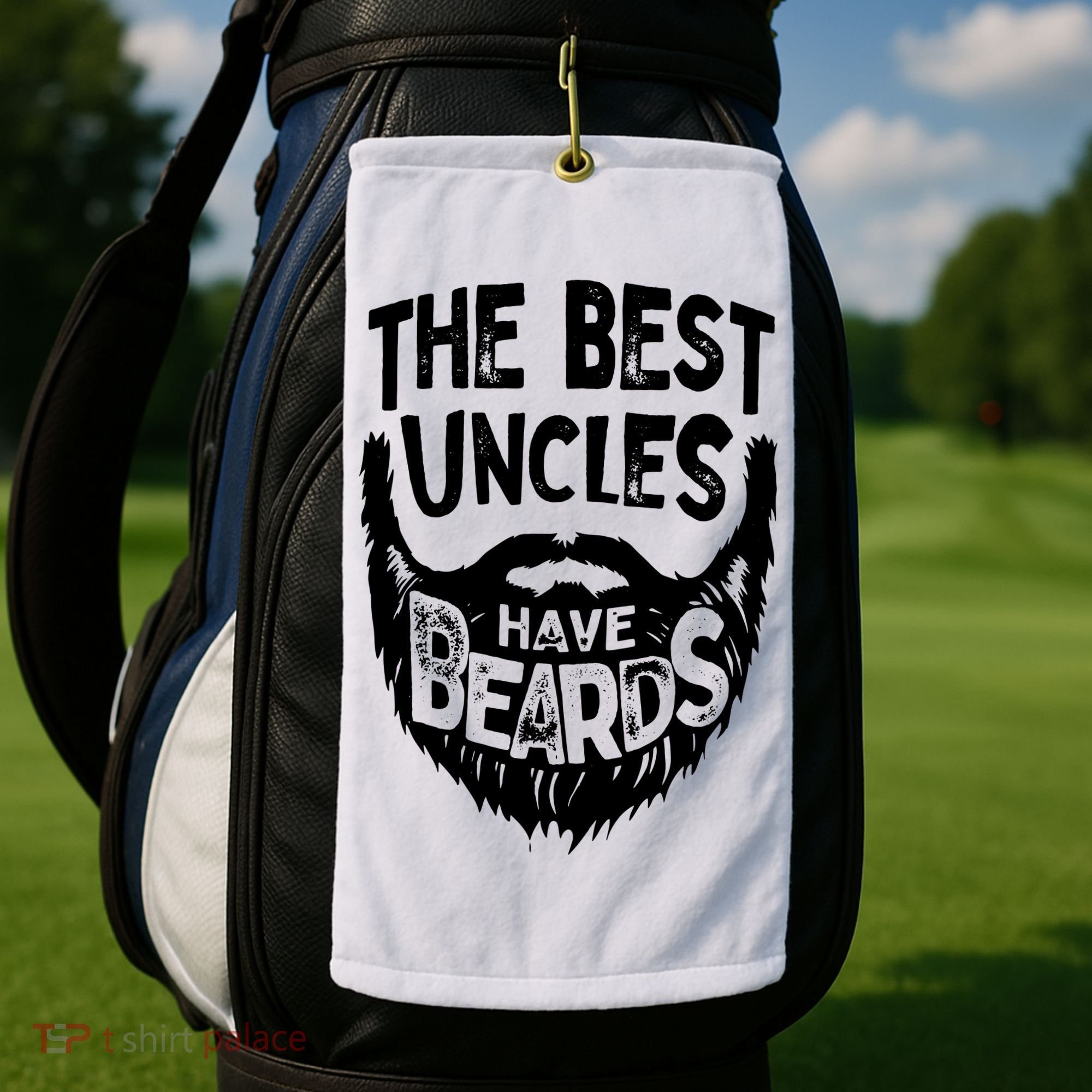The Best Uncles Have Beards Shirt Funny Uncle Beard Gift Golf Towel