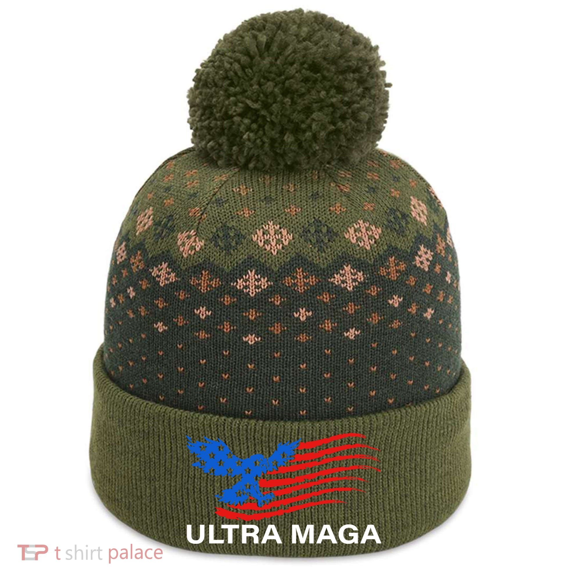 Trump Buff Ultra MAGA The Baniff Cuffed Pom Beanie