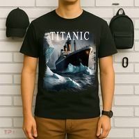 Titanic Boat Vintage Cruise Ship Sailing in 1912 hit Iceberg T-Shirt thumb 6