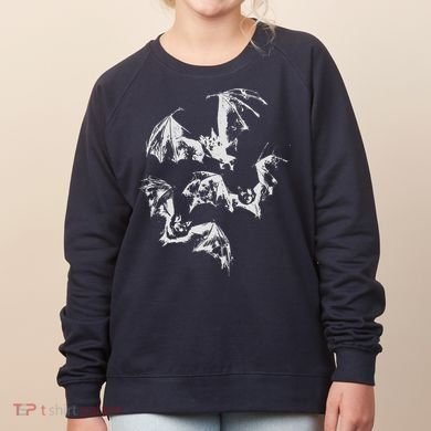 Three Bats Vintage 90s Style Bat Women's Sweatshirt