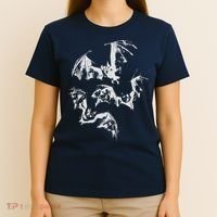 Three Bats Vintage 90s Style Bat T-Shirt thumb 4