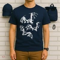 Three Bats Vintage 90s Style Bat T-Shirt thumb 6