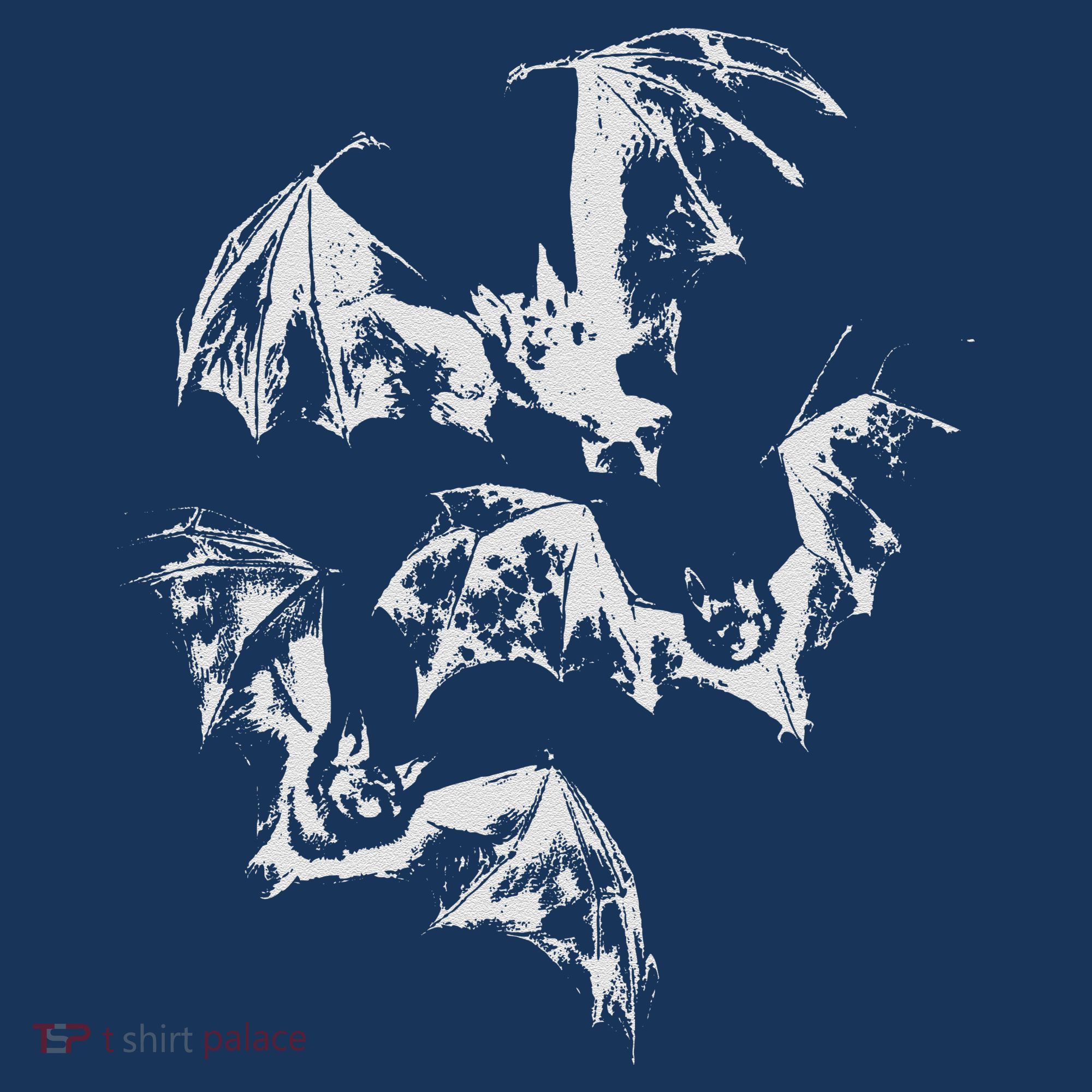 Three Bats Vintage 90s Style Bat T-Shirt