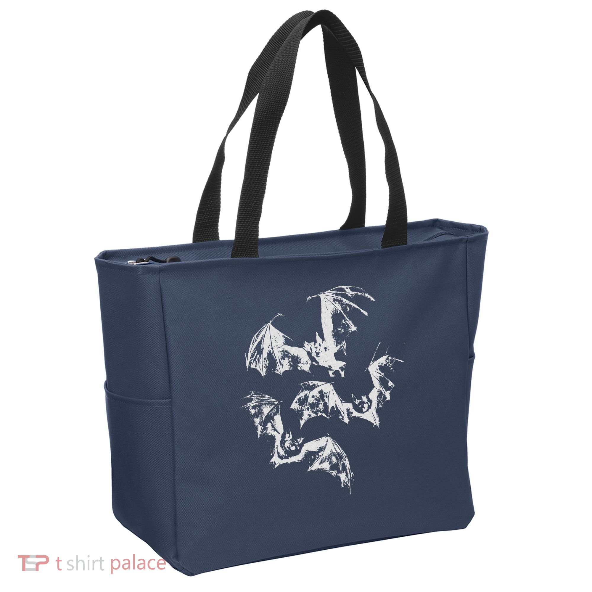 Three Bats Vintage 90s Style Bat Tote Bag