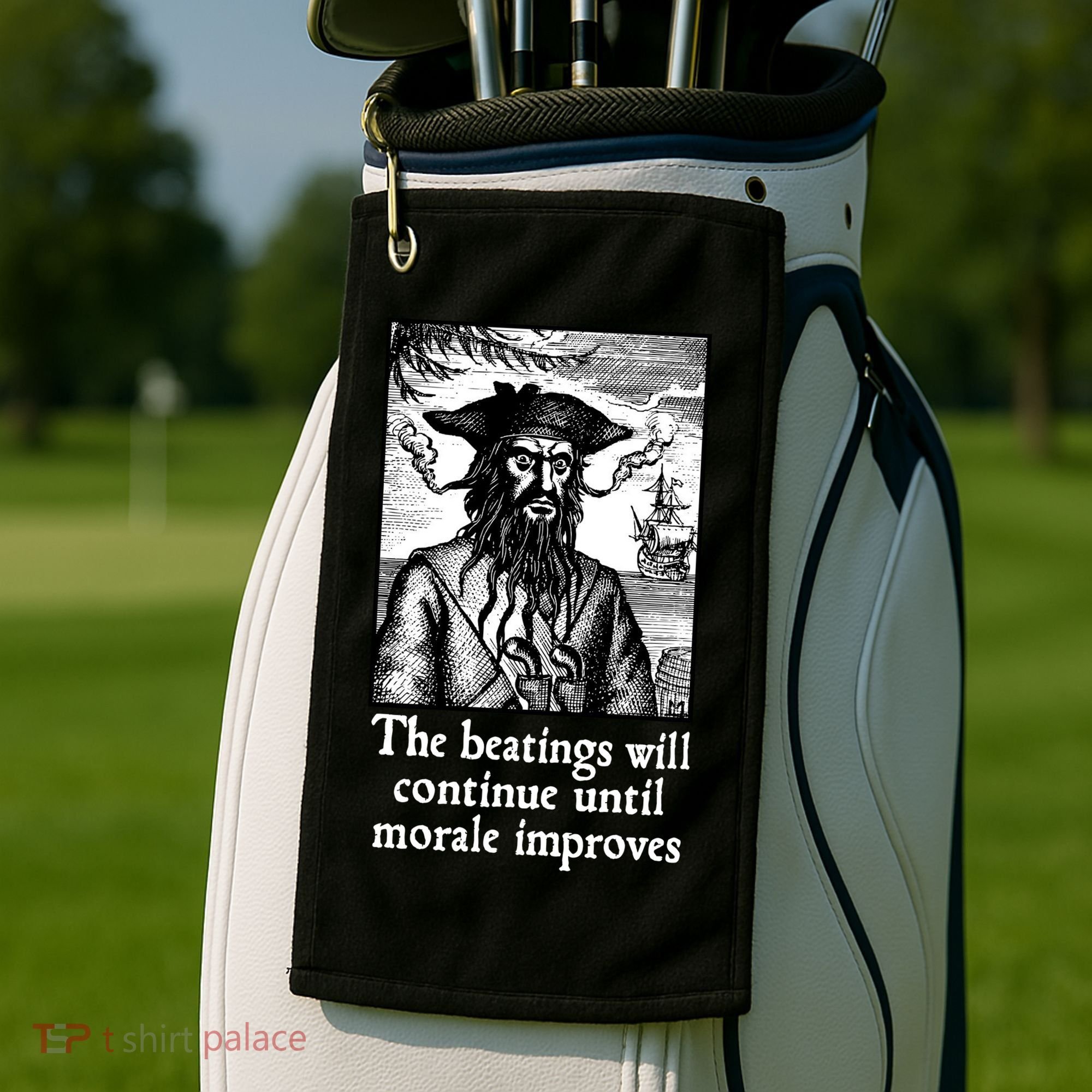 The Beatings Will Continue Until Morale Improves Golf Towel