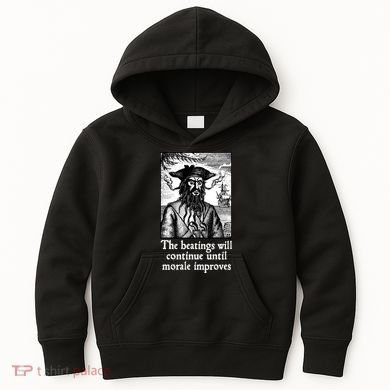 The Beatings Will Continue Until Morale Improves Kids Hoodie
