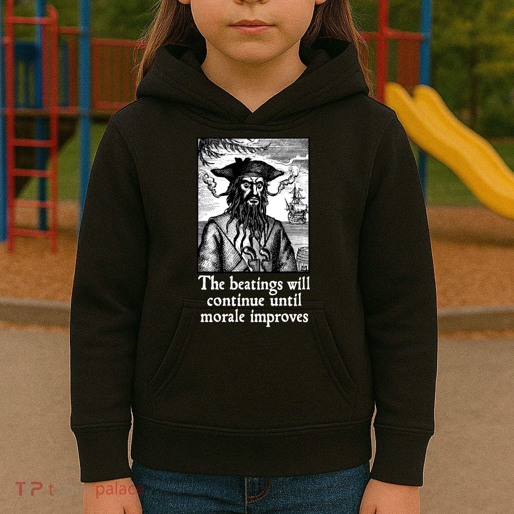 The Beatings Will Continue Until Morale Improves Kids Hoodie