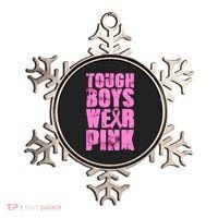 Tough Boyz Wear Pink Support Breast Cancer Awareness Ornament thumb 0